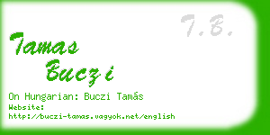 tamas buczi business card