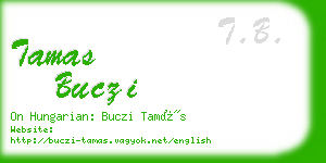 tamas buczi business card